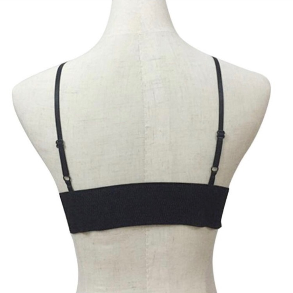Restocked! NWT sexy vegan leather bralette croptop - Picture 2 of 2